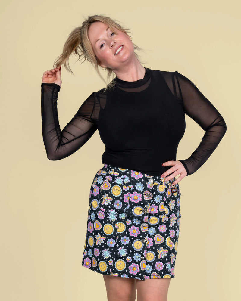 Nederdel Bee Happy Multifarvet