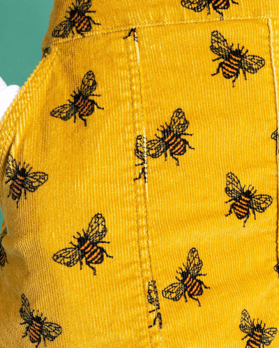 Pinafore Bee Fløjl Gul