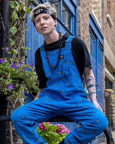 Dungarees Fløjl Bee Blå