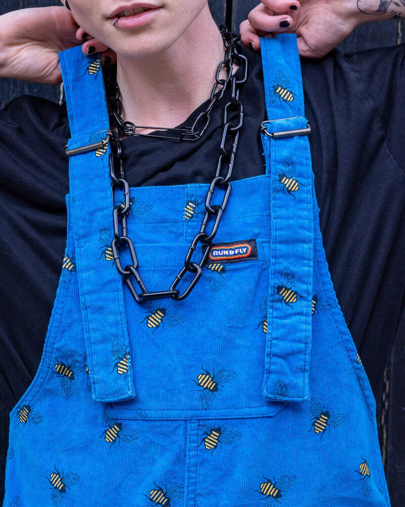 Dungarees Fløjl Bee Blå