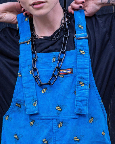 Dungarees Fløjl Bee Blå