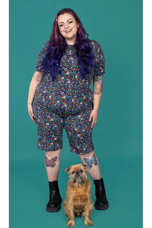 Cykelshorts Boogie Bones Sort/Multifarvet