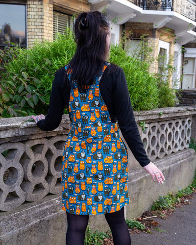 Pinafore Dress Cats and Mice Multifarvet