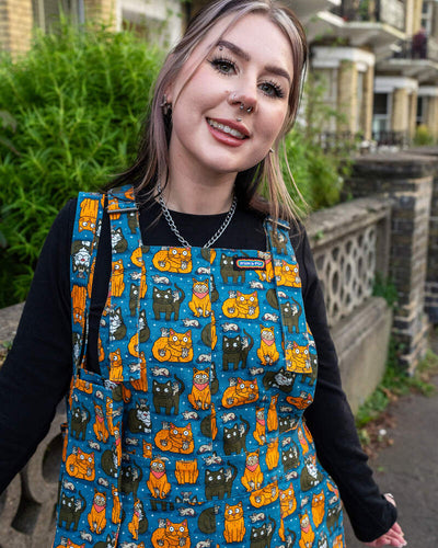 Pinafore Dress Cats and Mice Multifarvet