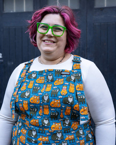 Pinafore Dress Cats and Mice Multifarvet