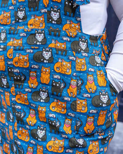 Pinafore Dress Cats and Mice Multifarvet
