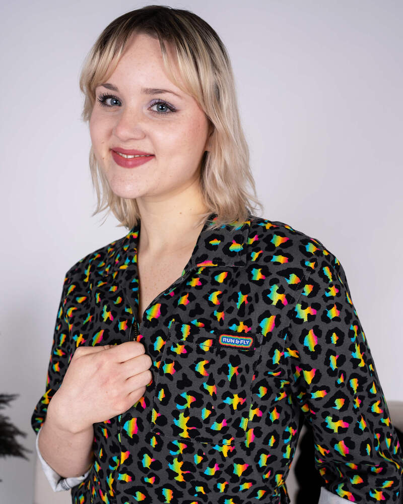 Boilersuit Grey Rainbow Leopard Multifarvet