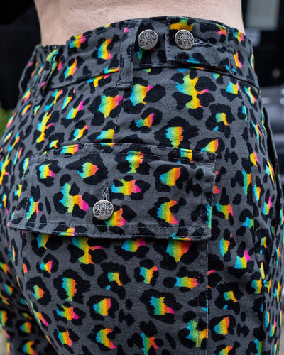 Bukser "Grey Rainbow Leopard" Multifarvet