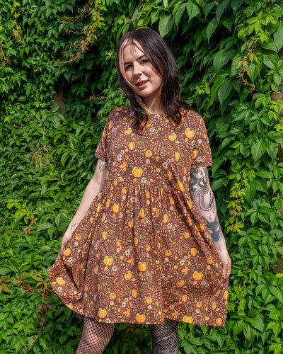 Oversized Jerseykjole Autumn Pumpkin Brun/Orange