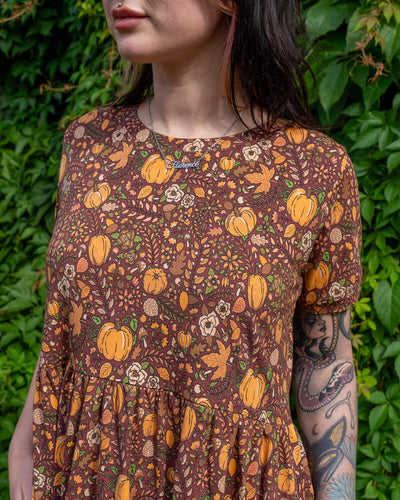 Oversized Jerseykjole Autumn Pumpkin Brun/Orange