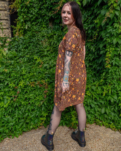 Oversized Jerseykjole Autumn Pumpkin Brun/Orange