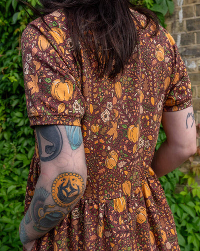 Oversized Jerseykjole Autumn Pumpkin Brun/Orange