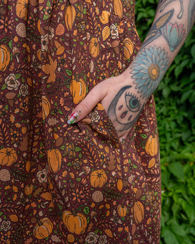 Oversized Jerseykjole Autumn Pumpkin Brun/Orange