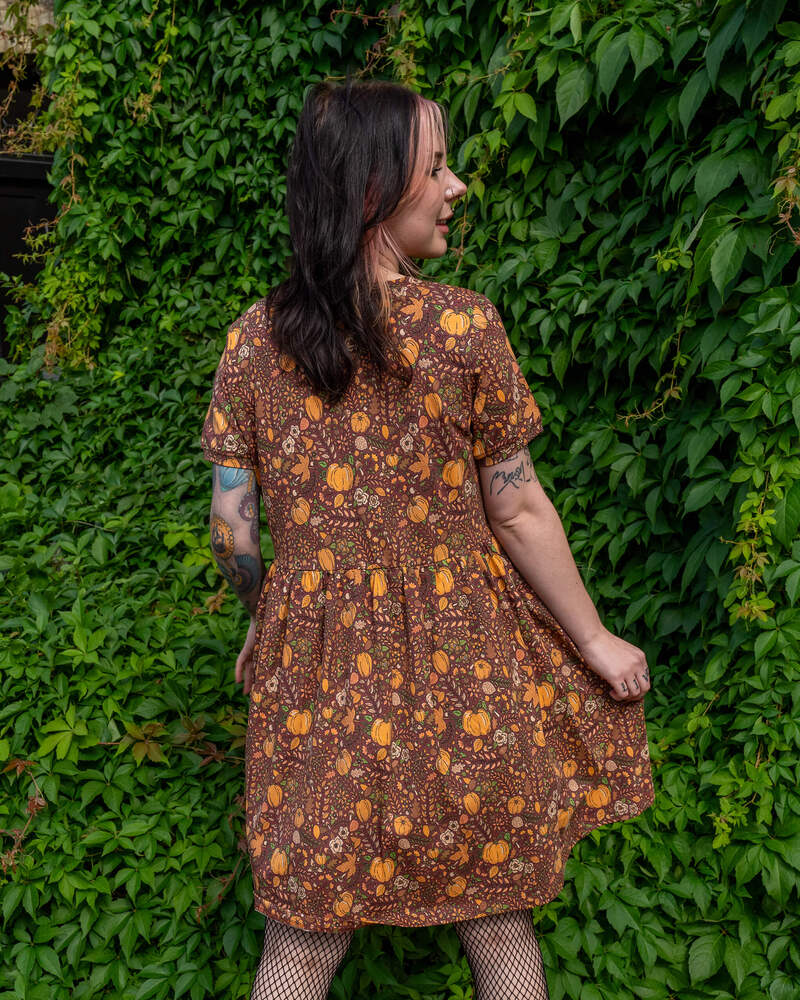 Oversized Jerseykjole Autumn Pumpkin Brun/Orange