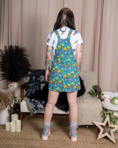 Pinafore Dress Rainbow Dinosaurs Multifarvet