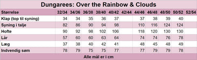 Dungarees Over the Rainbow & Clouds Mørkeblå