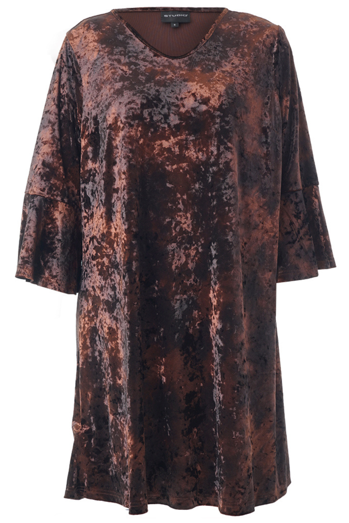 STUDIO Helda Velourkjole produktbillede set forfra.