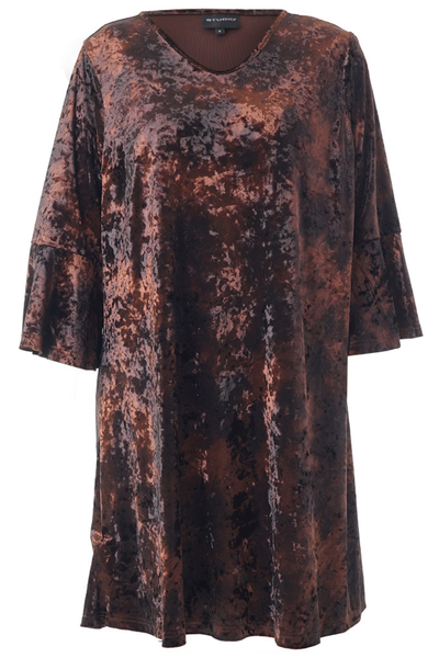 STUDIO Helda Velourkjole produktbillede set forfra.