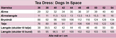 Dogs in Space Tea Dress Blå