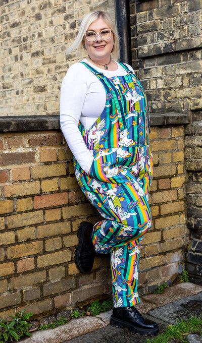 Dungarees Unicorn Stripes Multifarvet