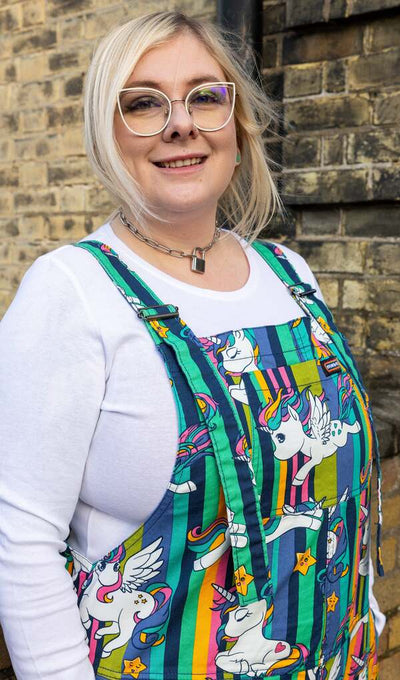 Dungarees Unicorn Stripes Multifarvet