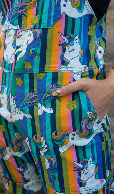 Dungashorts Unicorn Stripes Multifarvet